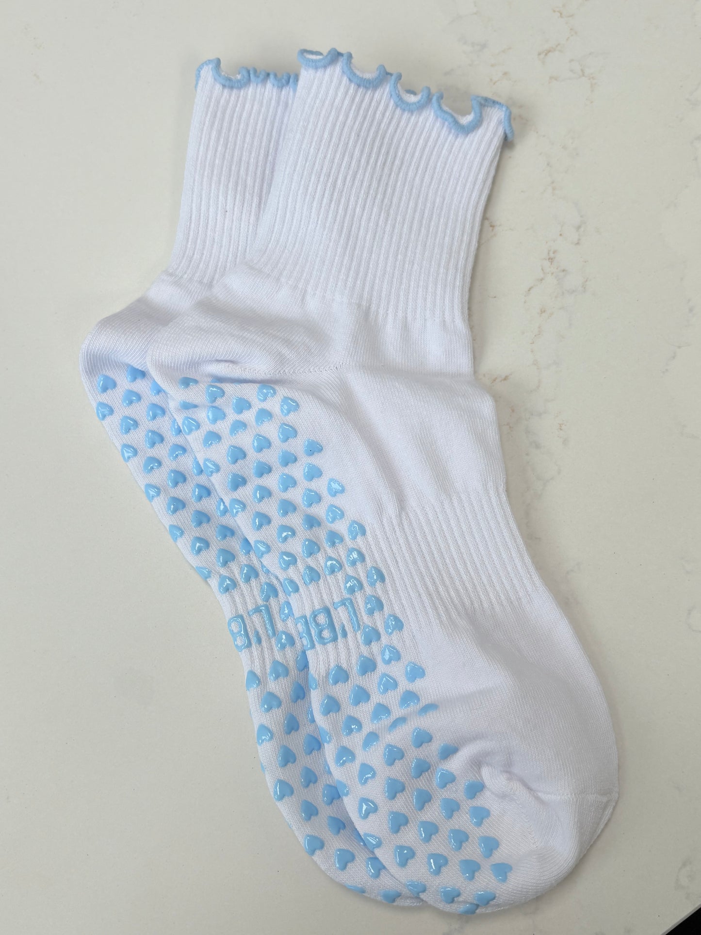 Blue Heart grip socks