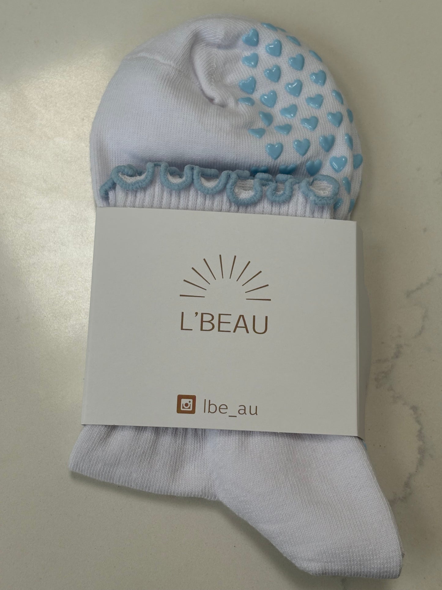 Blue Heart grip socks